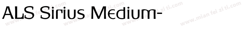 ALS Sirius Medium字体转换